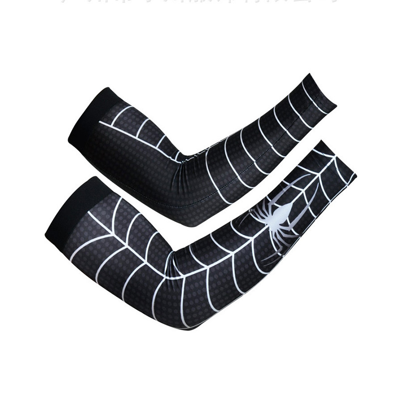  2015 ο     ̴   Ŀ ڿܼ  Ŭ     CYAR8266 /2015  New Type Arm Sleeve For Men Cool Black Spider Man Arm Cover Uv Prote